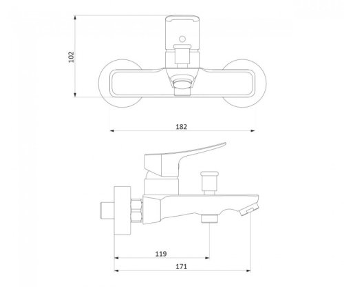 Смеситель для ванны Damixa Apollo 221000000