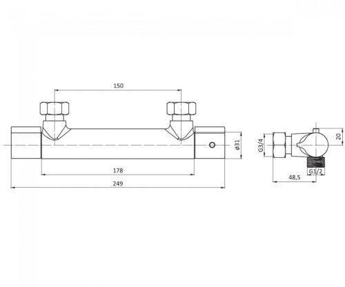 Смеситель для душа Damixa Option 218000000