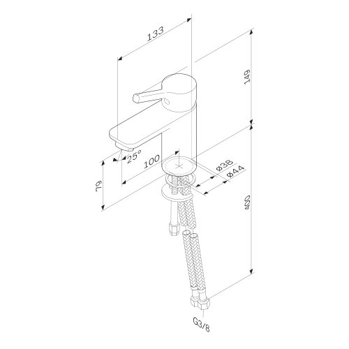 Смеситель для умывальника AM.PM X-Joy S F85B02122