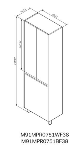 Пенал AM.PM Gem S M91CRX0606WF38
