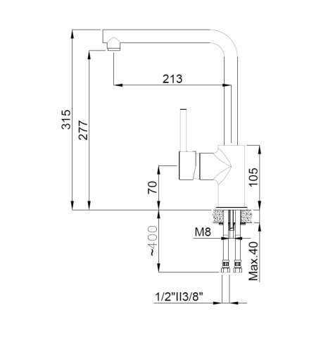 Смеситель для кухни ADELL Inova II 15294441