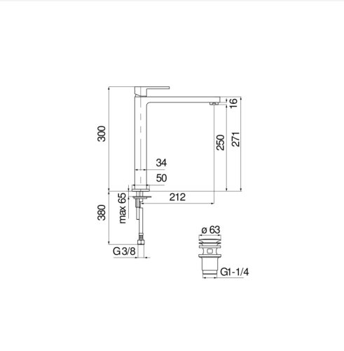 Смеситель для умывальника Nobili Up UP94128/2CR