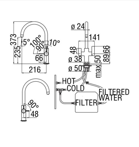 Смеситель для кухни Nobili Special FL96824/3VCR