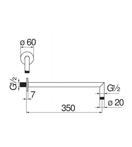 Душовий кронштейн Nobili AD138/44CR