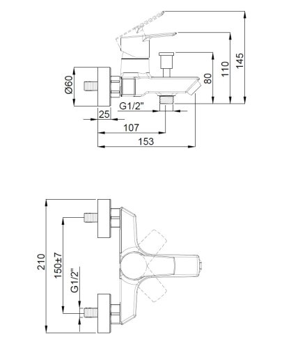 Змішувач для ванни Adell Neon 15710501