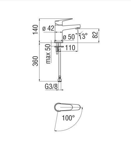 Смеситель для умывальника Nobili Blues BSE101118/3CR