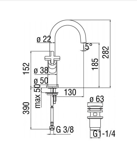Смеситель для умывальника Nobili Lira LR116218/2CR