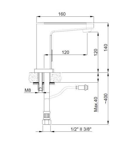 Змішувач для умивальника Adell Sensomax Photocell 15454501