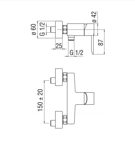 Смеситель для душа Nobili Sand SA99130CR