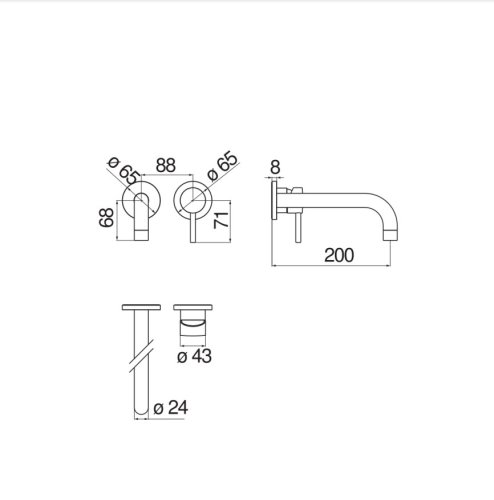 Смеситель скрытого монтажа Nobili Live LV00199/1CR