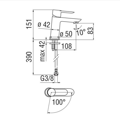 Смеситель для умывальника Nobili Sand SAE99118/2CR