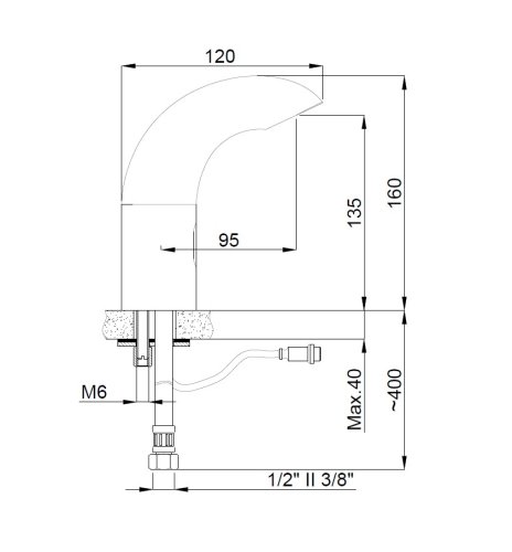 Смеситель для умывальника Adell Solo Photocell 15454521