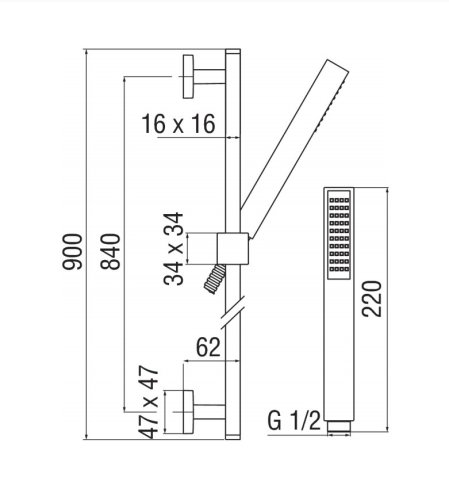 Душовий набір Nobili AD140/21CR