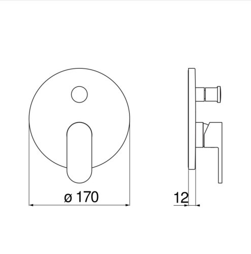Смеситель скрытого монтажа Nobili Up UP94100/ECR
