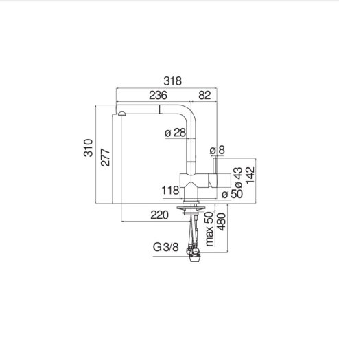 Змішувач для кухні Nobili Live LV00117CR