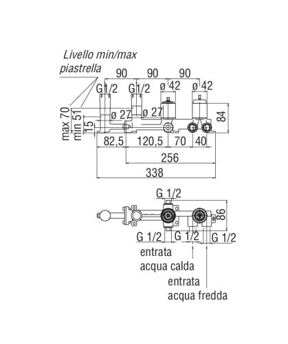 Вбудована частина змішувача Nobili Velvet Black WE81201/TBM