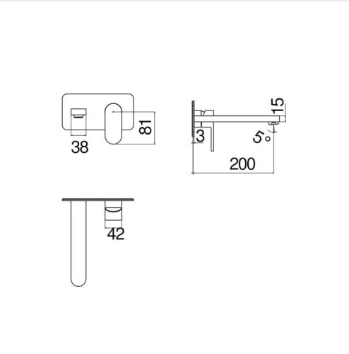 Смеситель скрытого монтажа Nobili Up Velvet Black UP94198/1BM
