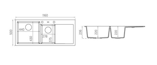 Кухонная мойка Axis Group A-Point 180 11A.ZC007.55A.00/1.146.141.20