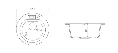 Кухонна мийка Axis Group Malibu 10 11A.MU010.900.00/1.102.210.50