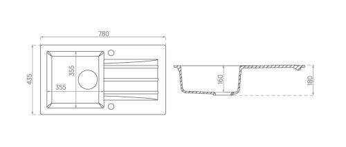 Кухонная мойка Axis Group Mojito 40 11A.MO040.900.10/1.101.111.50