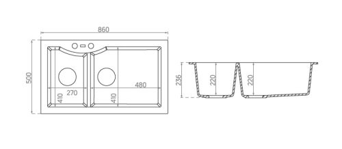 Кухонная мойка Axis Group Respect 140 1.148.120.08