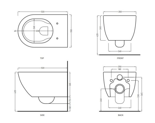 Унитаз подвесной CIELO Enjoy EJVSK+CPVEJTF