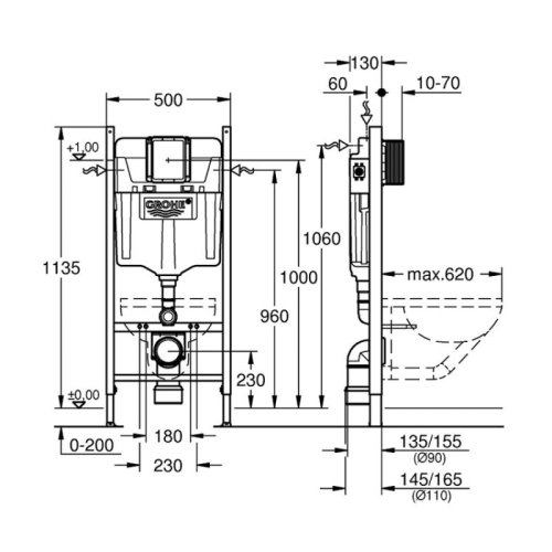 Унитаз с инсталляцией CIELO Enjoy Rimless 38772.EJVSK.CPVEJNEW