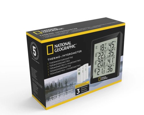 Термометр-гигрометр National Geographic 4 Measurement Results Black (9070200)