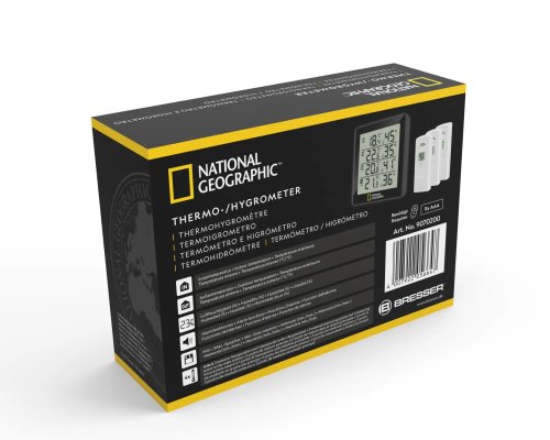 Термометр-гигрометр National Geographic 4 Measurement Results Black (9070200)