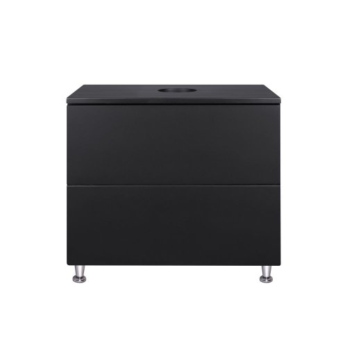 Тумба напольная Qtap Tern Matt black со столешницей QT1780TNL802MB