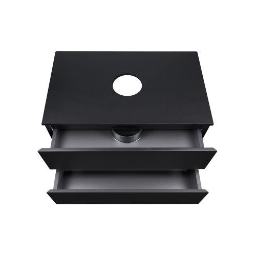 Тумба напольная Qtap Tern Matt black со столешницей QT1780TNL802MB