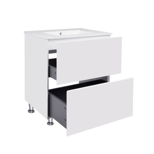 Комплект Qtap Tern White тумба підлогова + раковина врізна QT1771TNL7013070CW