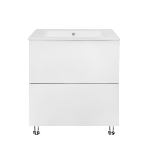 Комплект Qtap Tern White тумба підлогова + раковина врізна QT1771TNL7013070CW