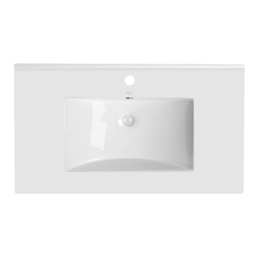 Комплект Qtap Tern White тумба напольная + раковина врезная QT1771TNL8013080CW