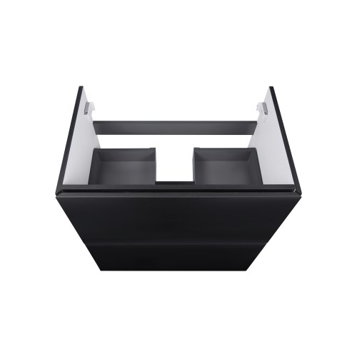 Комплект Qtap Tern Matt black тумба напольная + раковина врезная QT1771TNL7023070CMB