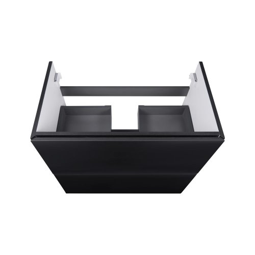 Комплект Qtap Tern Matt black тумба напольная + раковина врезная QT1771TNL8023080CMB