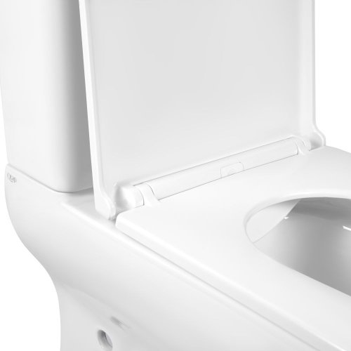 Унитаз-компакт Qtap Aries безободковый с сиденьем Soft-close QT03222171ARW