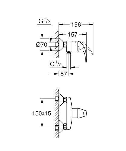 Смеситель для душа Grohe Start Curve 23767000