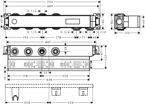 Смеситель скрытого монтажа Hansgrohe RainSelect 15355600+15310180