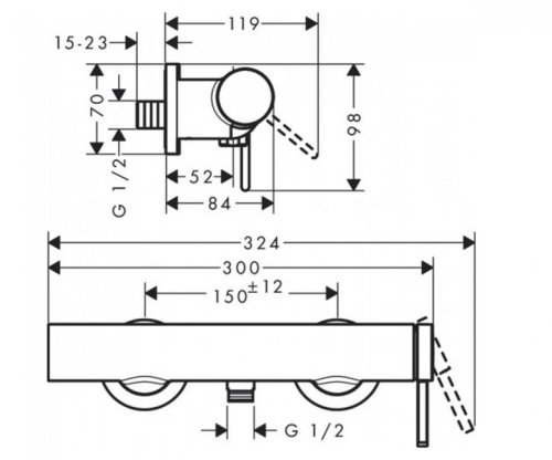 Смеситель для душа Hansgrohe Finoris 76620000