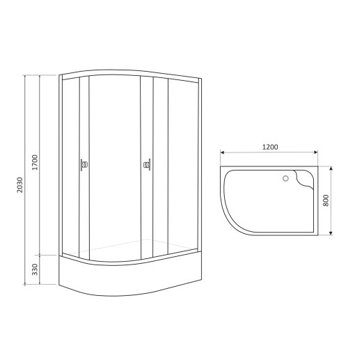 Душевая кабина RJ Lux 120x80 120RZ100LiniaR