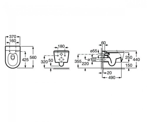 Унитаз Roca Inspira Round Rimless A346527650