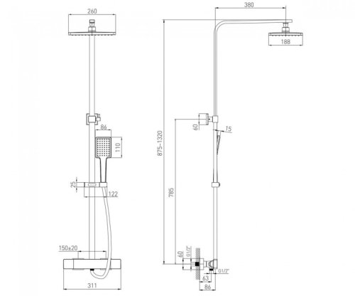 Душова система Volle De La Noche 1582.090404