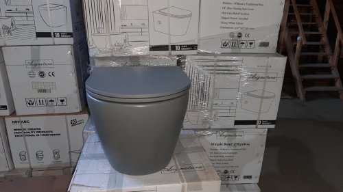 Унитаз подвесной Asignatura Axiom Rimless серый матовый 97802806