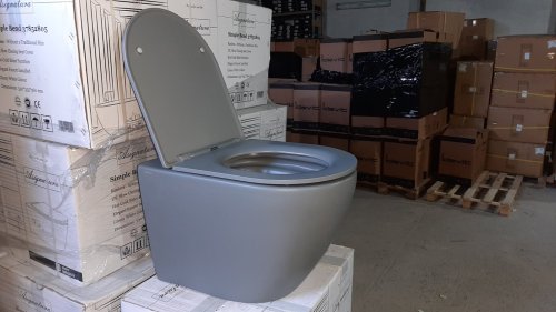 Унитаз подвесной Asignatura Axiom Rimless серый матовый 97802806