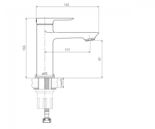 Смеситель для умывальника Volle Libra 1521.010101