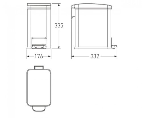 Відро для сміття з педаллю Volle 14-08-67W