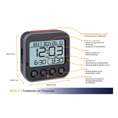 Будильник TFA Bingo 2.0 60255002