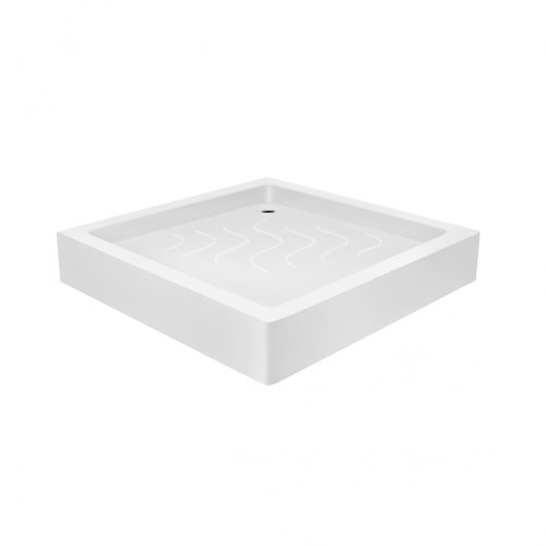 Набор Lidz душевая кабина Wawel SC80x80.SAT.LOW.GR, стекло тонированное 4 мм + поддон Mazur