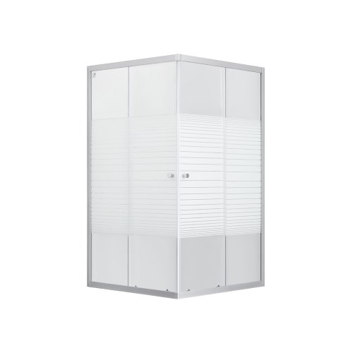 Набор Lidz душевая кабина Wiezak SC90x90.SAT.LOW.L, стекло Linie 4 мм + поддон Mazur